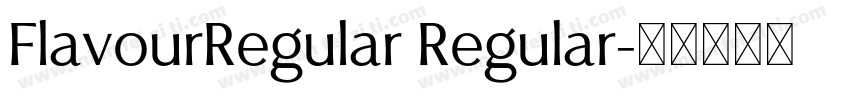 FlavourRegular Regular字体转换